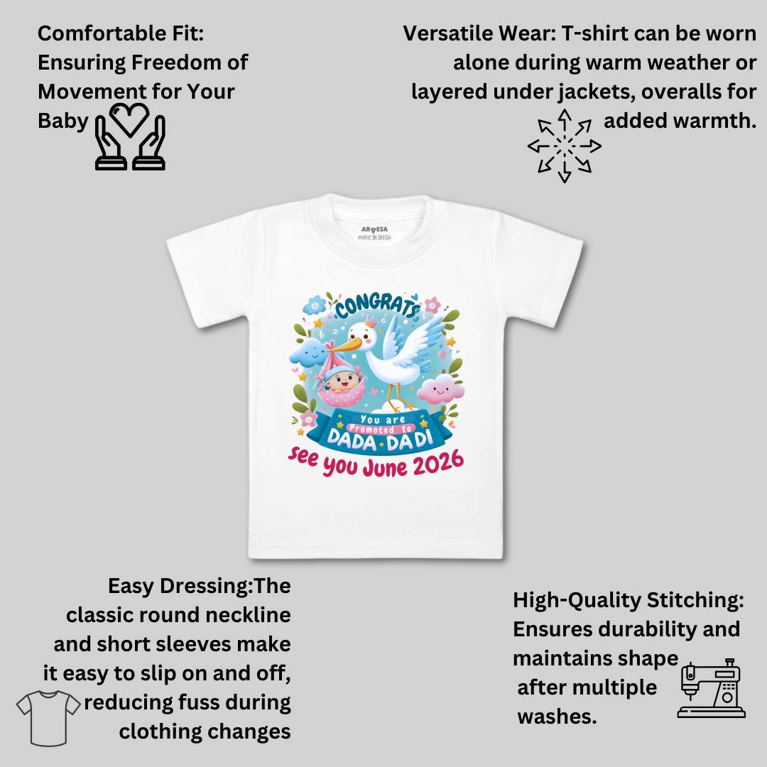 Arvesa Congrats Dada Dadi Baby Boy & Girl Dress