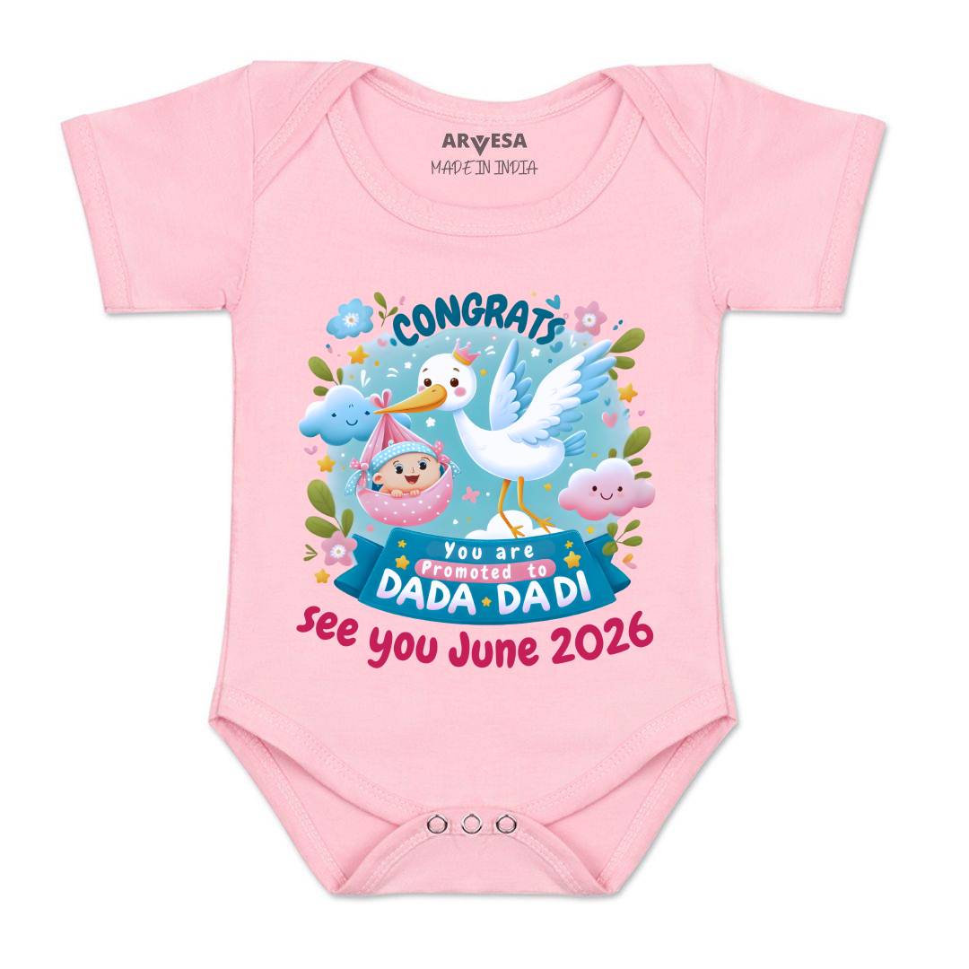 Arvesa Congrats Dada Dadi Baby Boy & Girl Dress