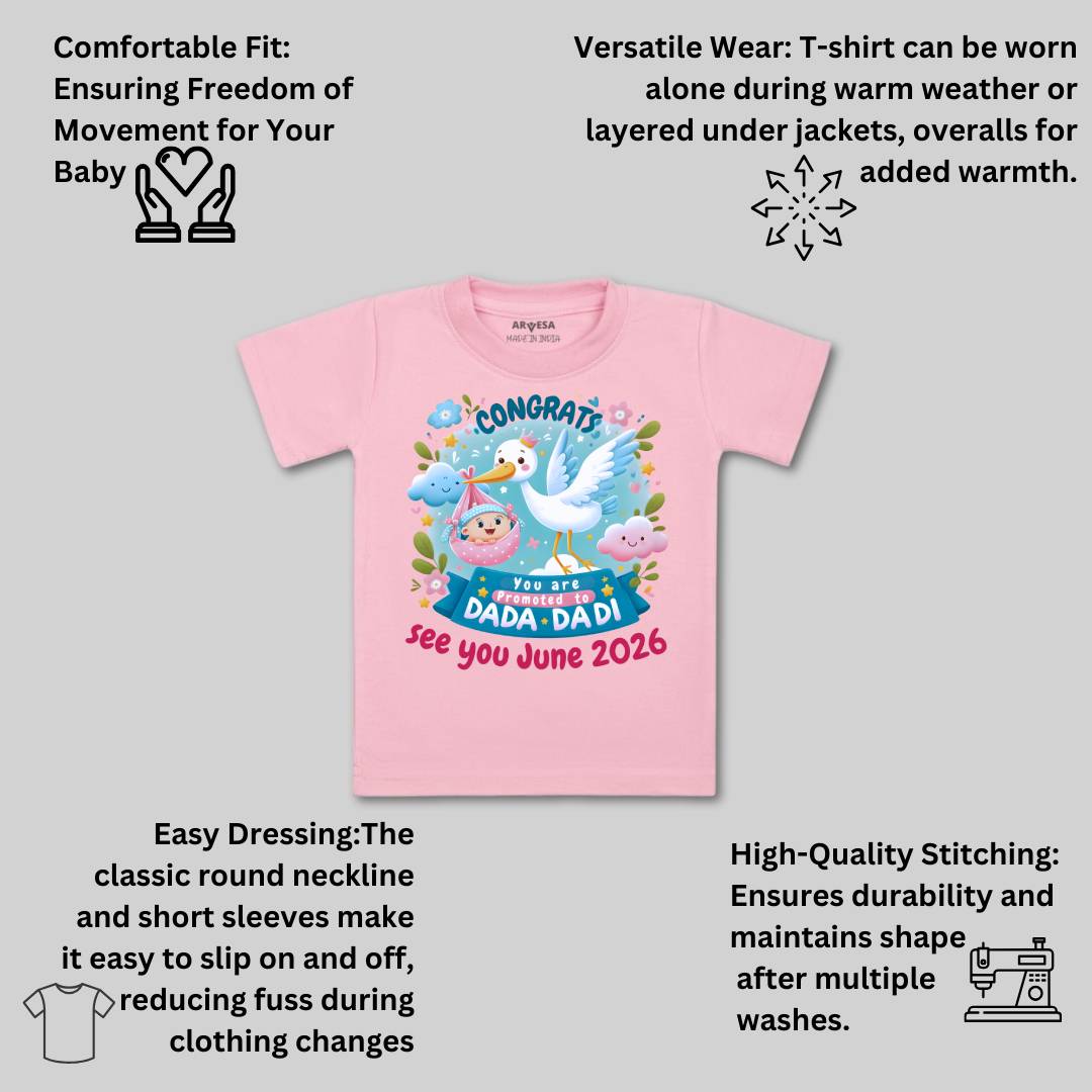 Arvesa Congrats Dada Dadi Baby Boy & Girl Dress