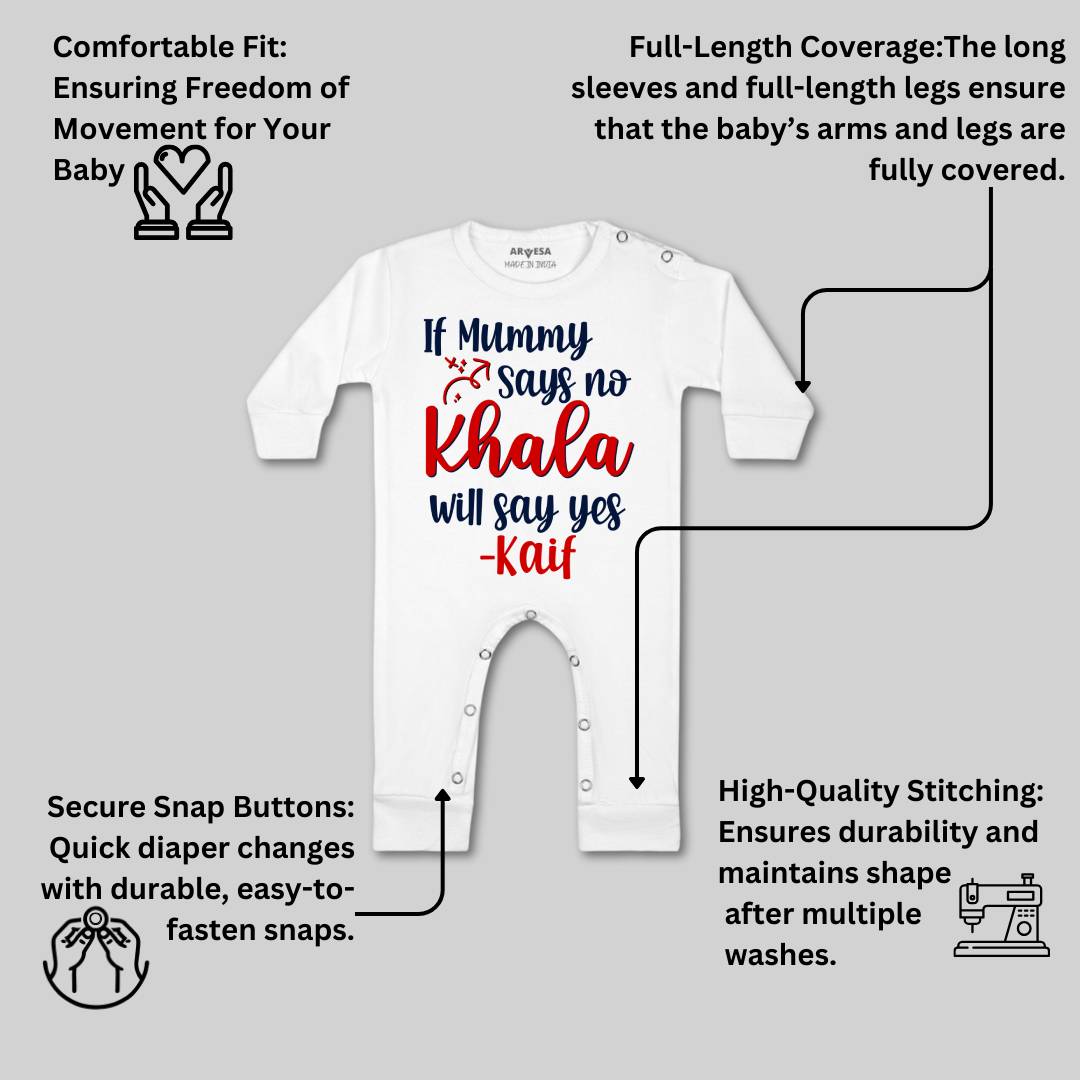 Arvesa If Mummy Says No Khala Say Yes Baby Boy & Girl Dress