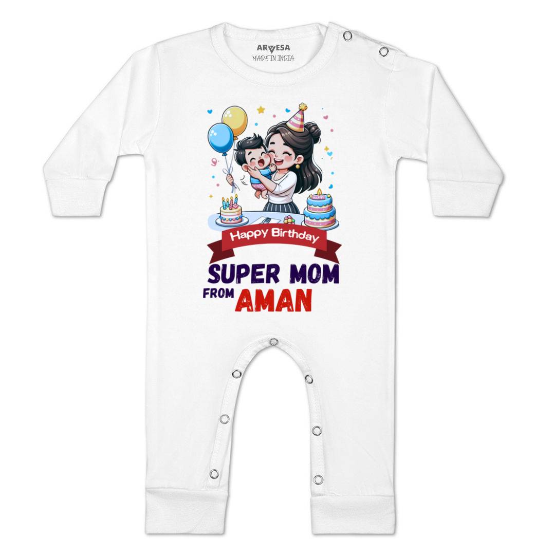 Arvesa Happy Birthday Super Mom Baby Boy & Girl Dress