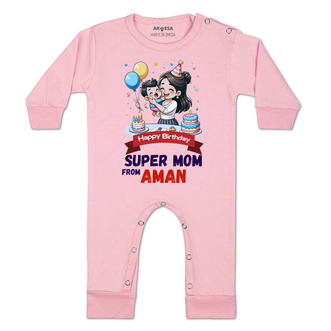 Arvesa Happy Birthday Super Mom Baby Boy & Girl Dress