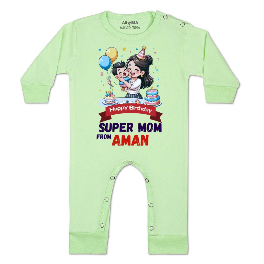 Arvesa Happy Birthday Super Mom Baby Boy & Girl Dress