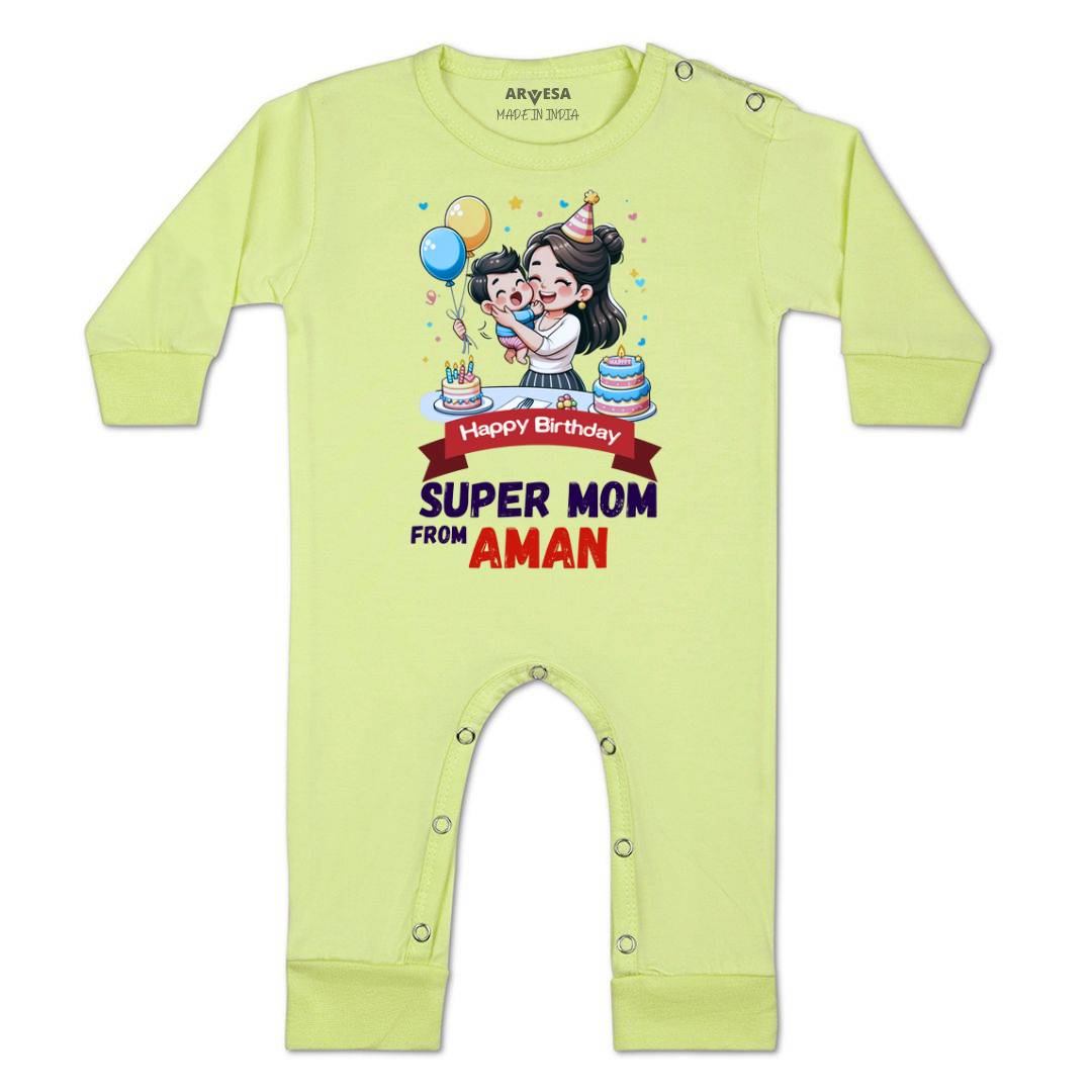 Arvesa Happy Birthday Super Mom Baby Boy & Girl Dress
