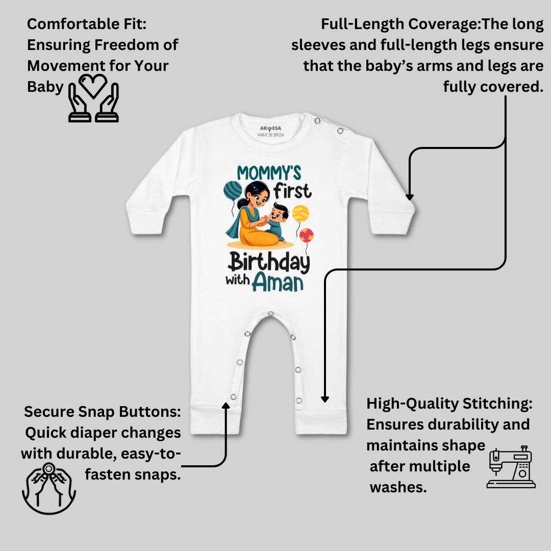 Arvesa Mommy First Birthday With Me Baby Boy & Girl Dress