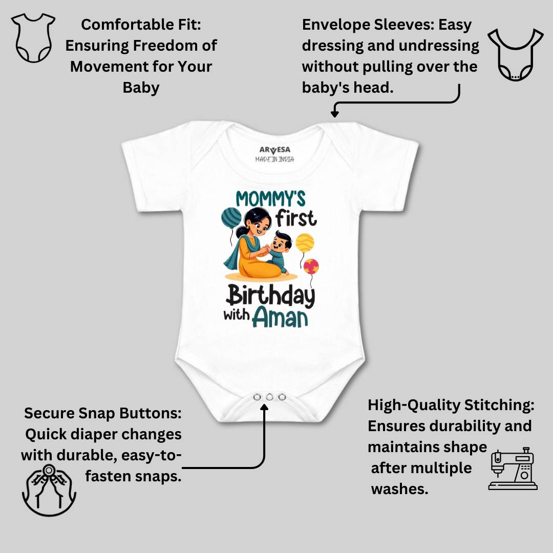 Arvesa Mommy First Birthday With Me Baby Boy & Girl Dress