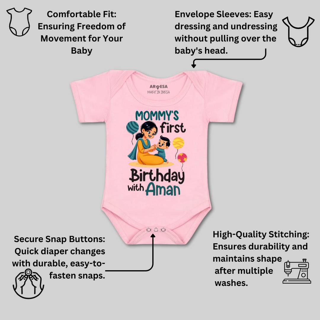 Arvesa Mommy First Birthday With Me Baby Boy & Girl Dress