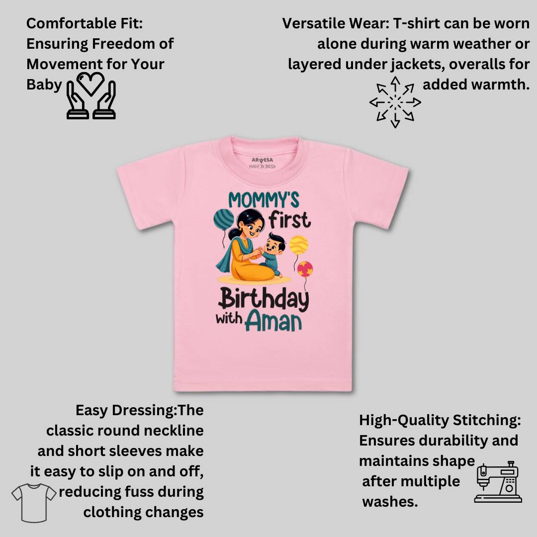 Arvesa Mommy First Birthday With Me Baby Boy & Girl Dress