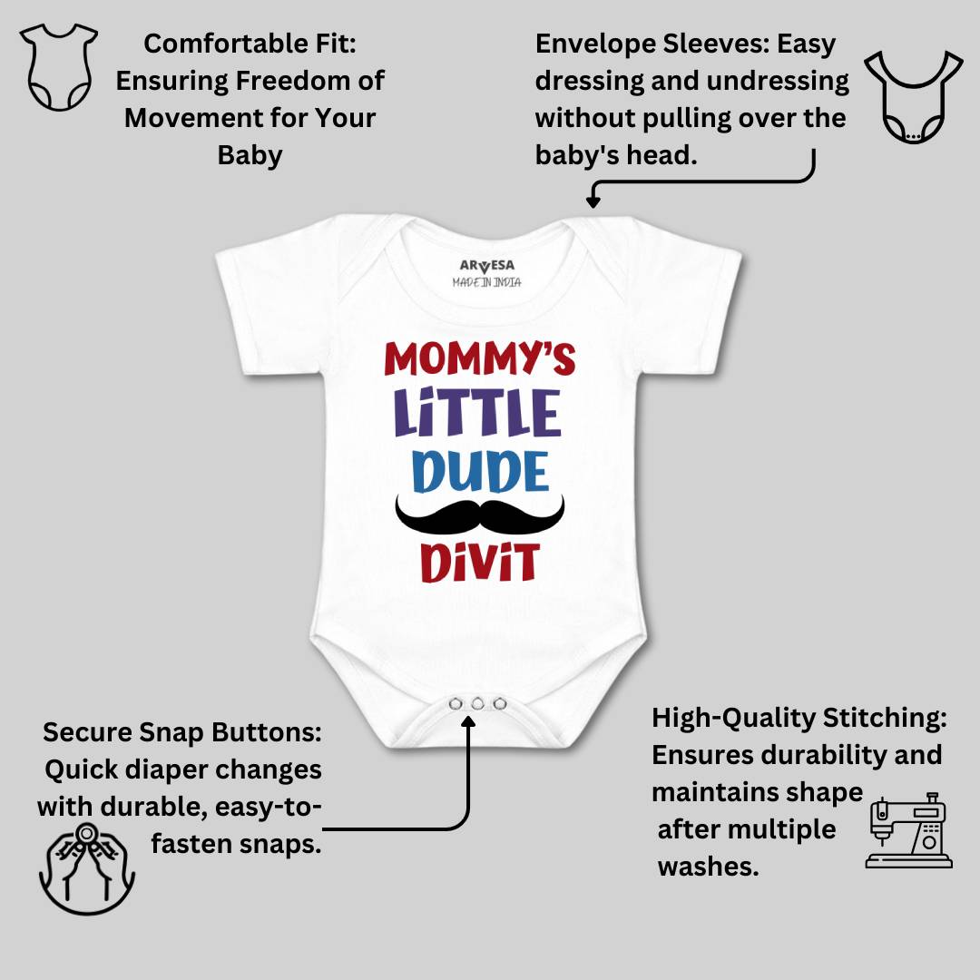 Arvesa Mommy Little Dude Baby Boy & Girl Dress