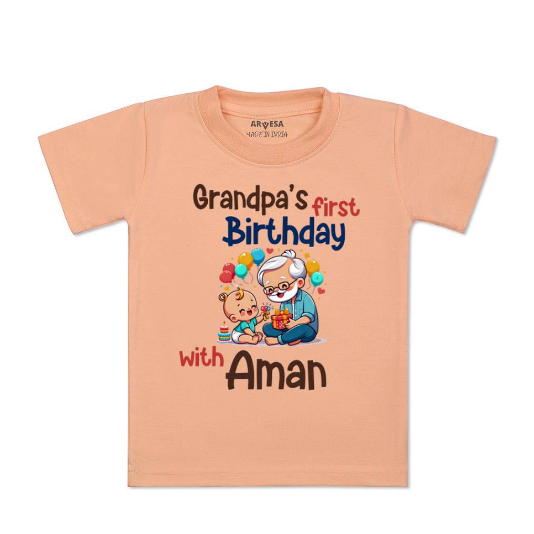 Arvesa Grandpa's First Firthday With Me Baby Boy & Girl Dress