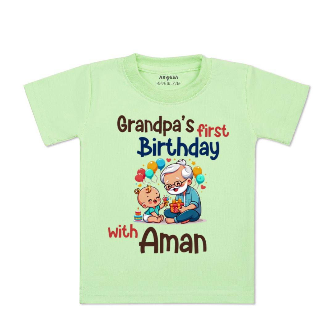 Arvesa Grandpa's First Firthday With Me Baby Boy & Girl Dress