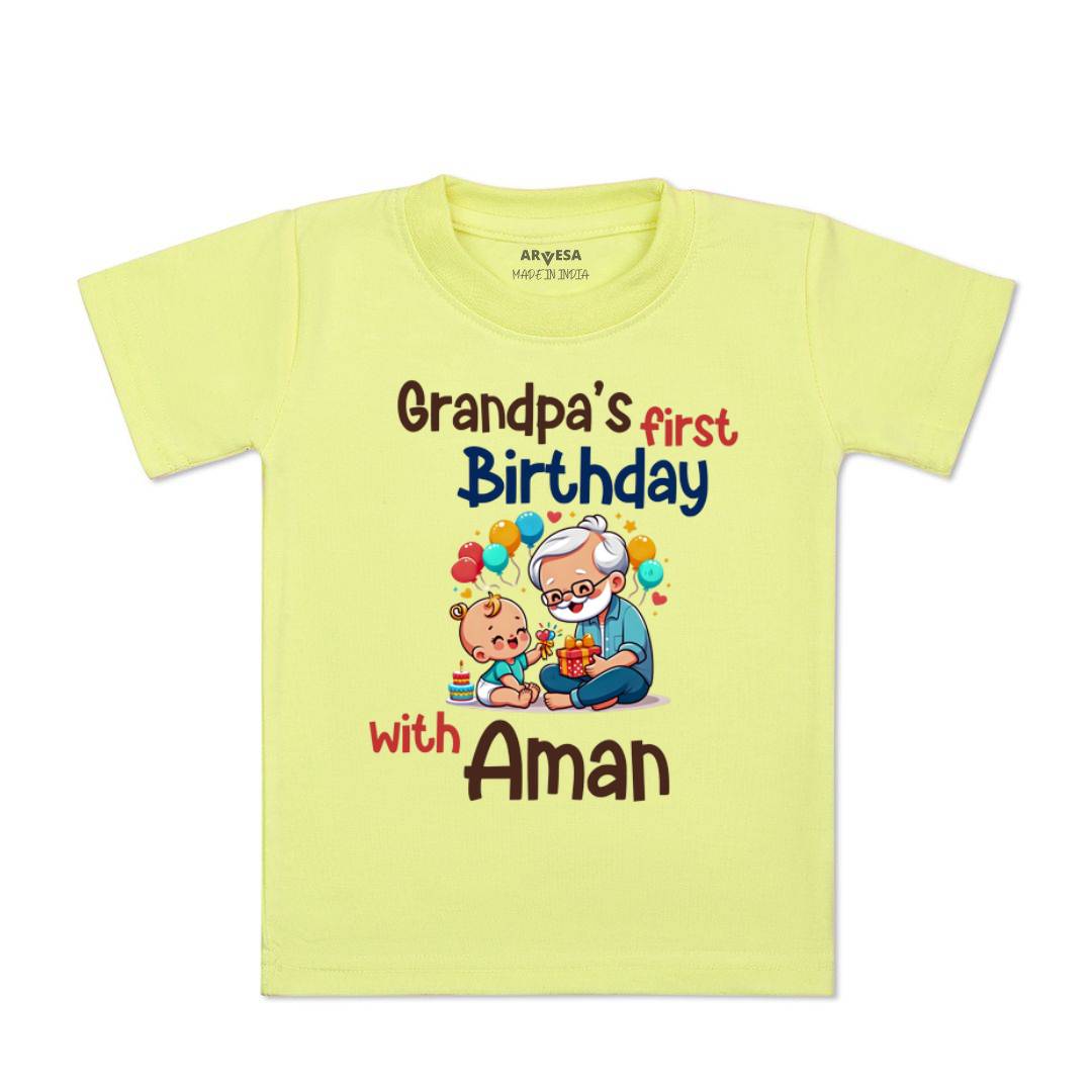 Arvesa Grandpa's First Firthday With Me Baby Boy & Girl Dress