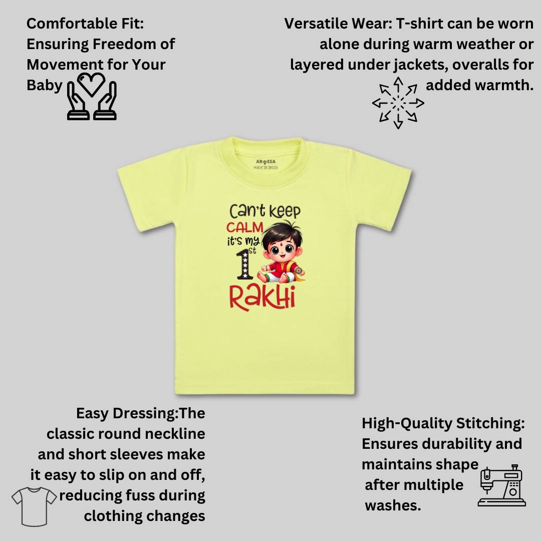 Arvesa Design-1708 Rakhi My First Baby Boy and Baby Girl Dress .