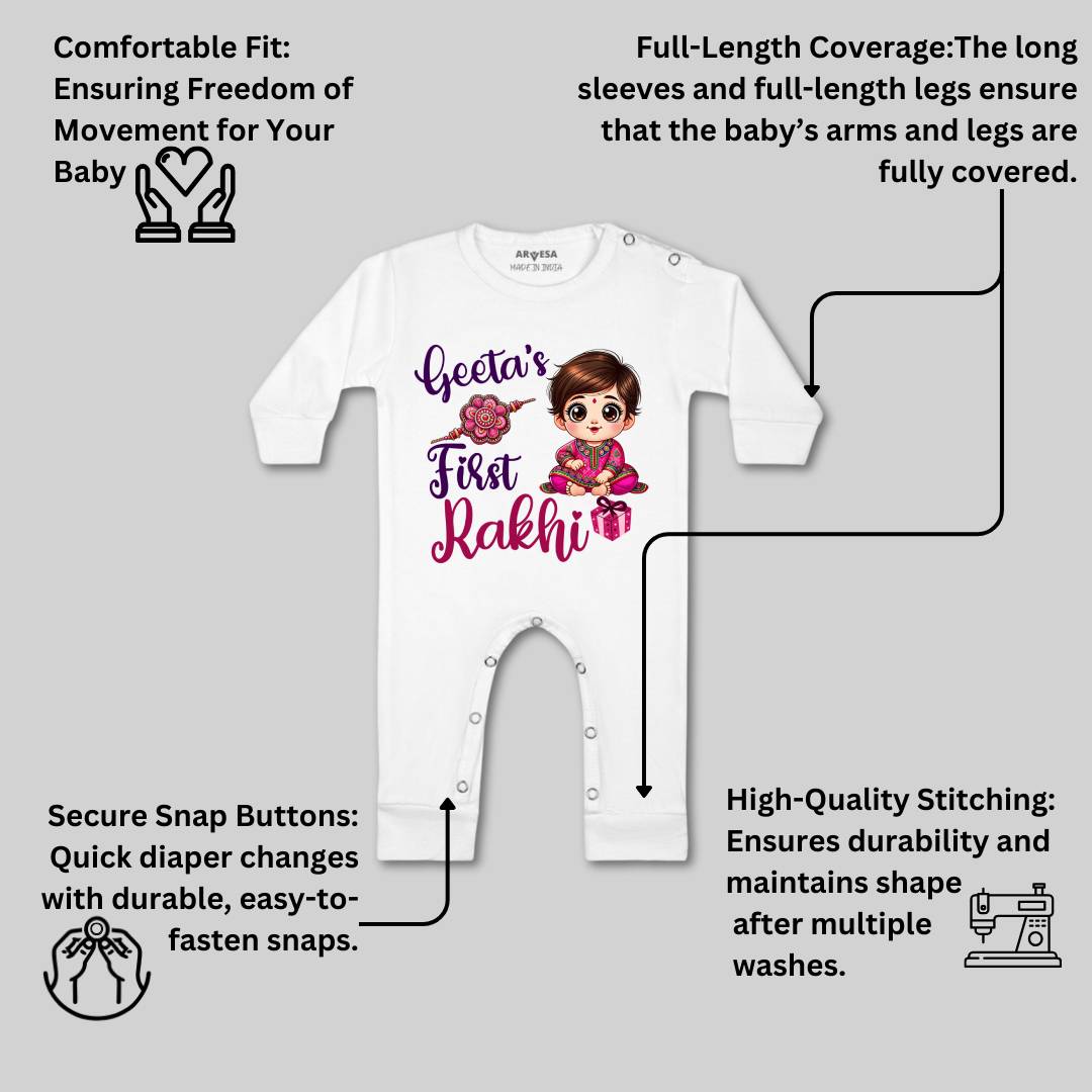Arvesa My First Rakhi  Baby Boy & Girl Dress