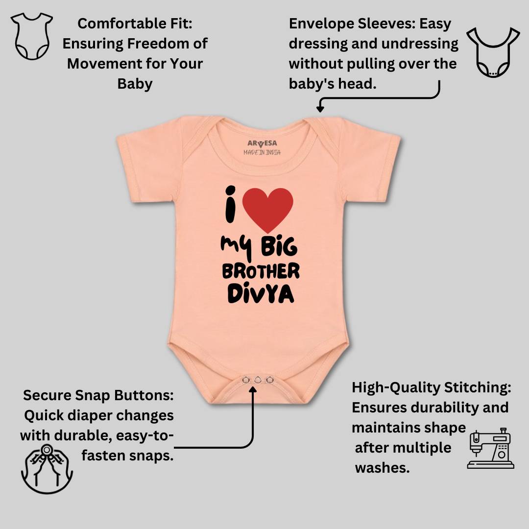 Arvesa I Lobe My Big Brother Baby Boy & Girl Dress