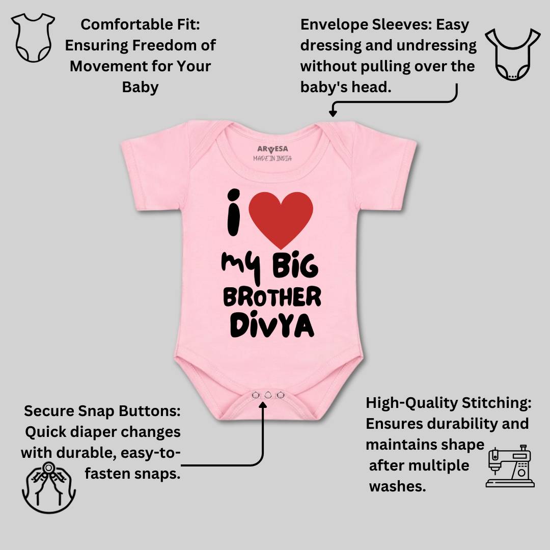 Arvesa I Lobe My Big Brother Baby Boy & Girl Dress