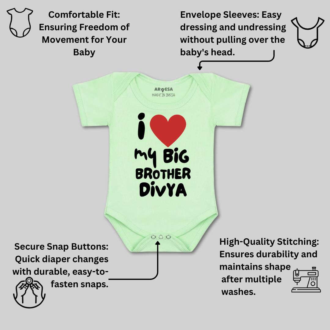 Arvesa I Lobe My Big Brother Baby Boy & Girl Dress