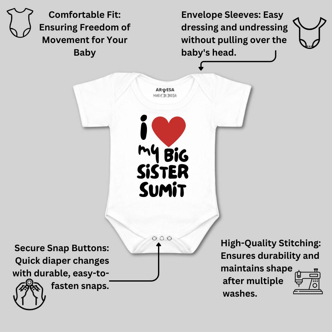 Arvesa I love My Big Sister Baby Boy & Girl Dress