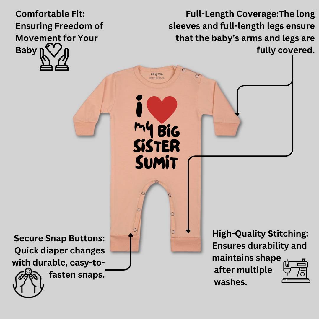Arvesa I love My Big Sister Baby Boy & Girl Dress