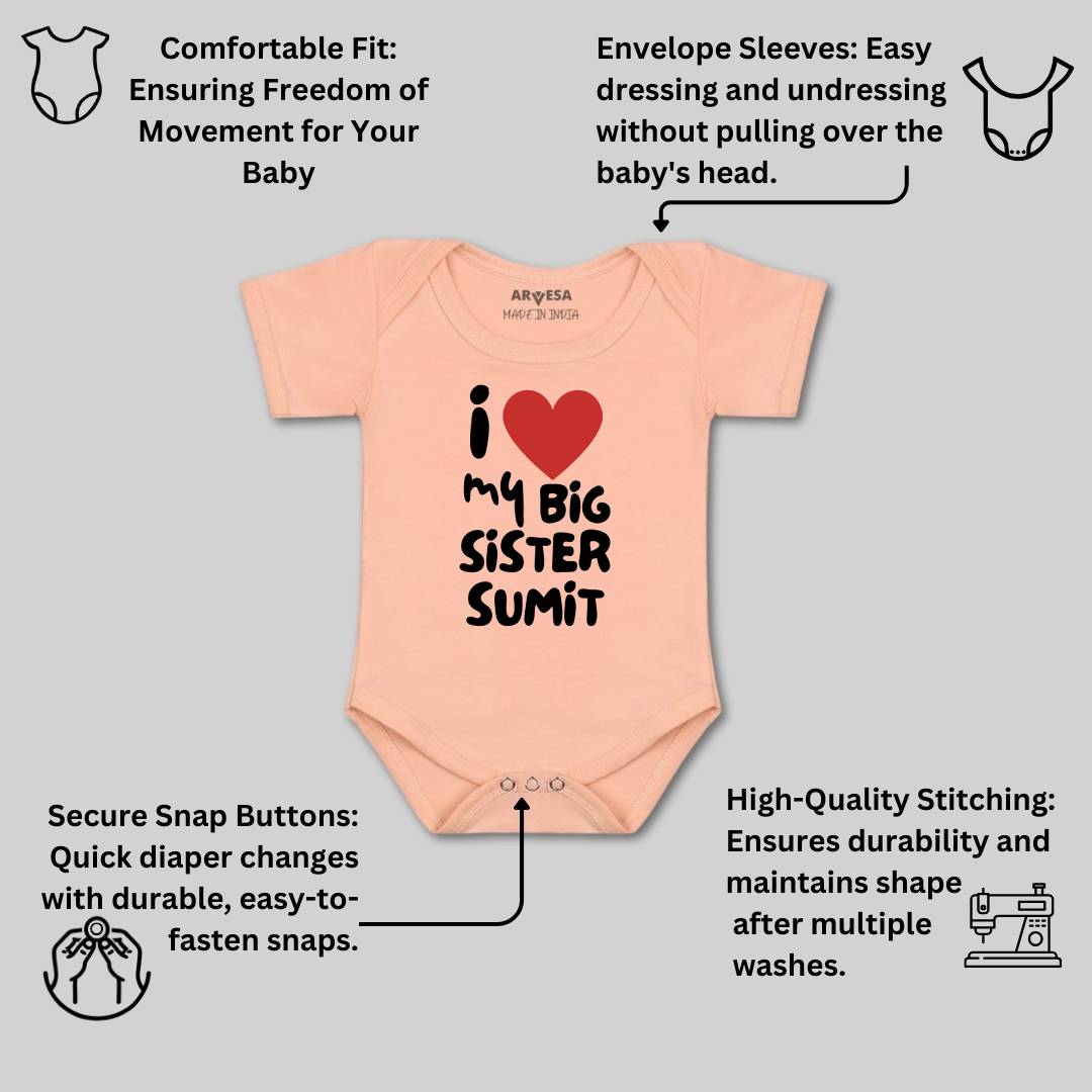 Arvesa I love My Big Sister Baby Boy & Girl Dress