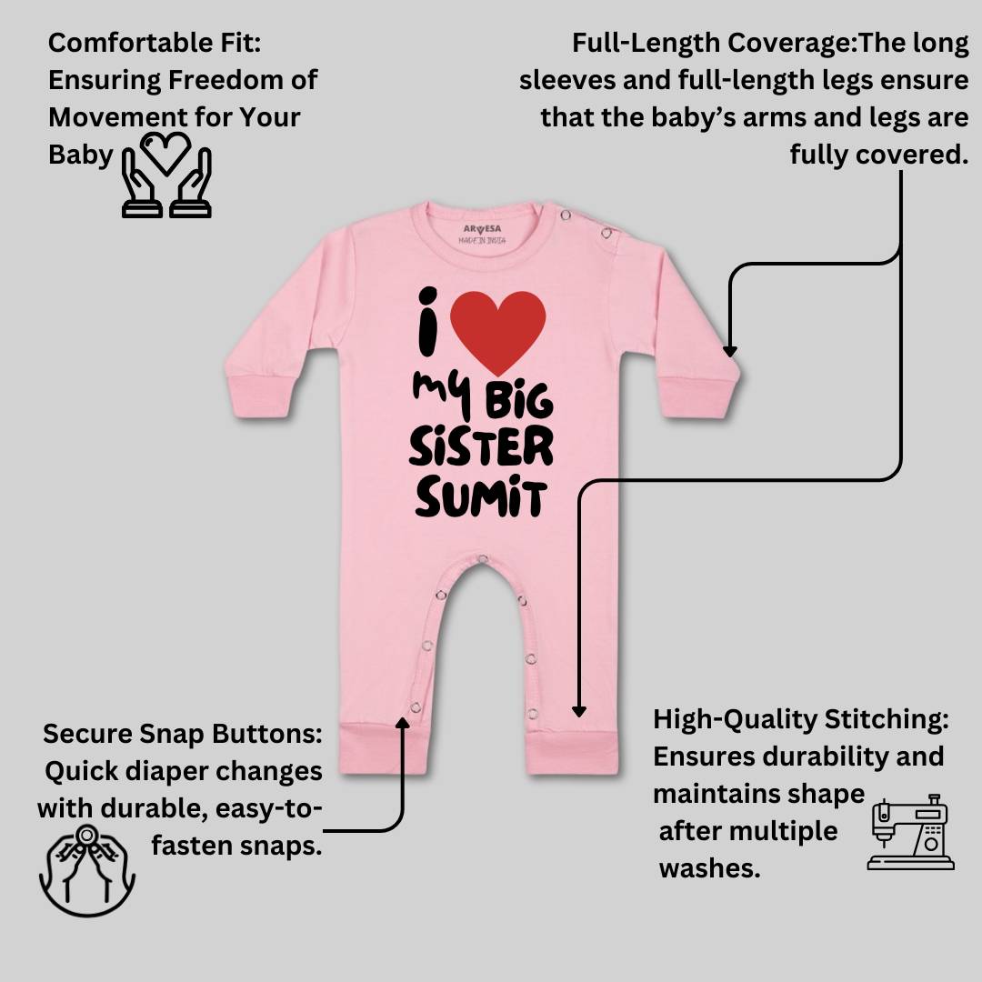Arvesa I love My Big Sister Baby Boy & Girl Dress