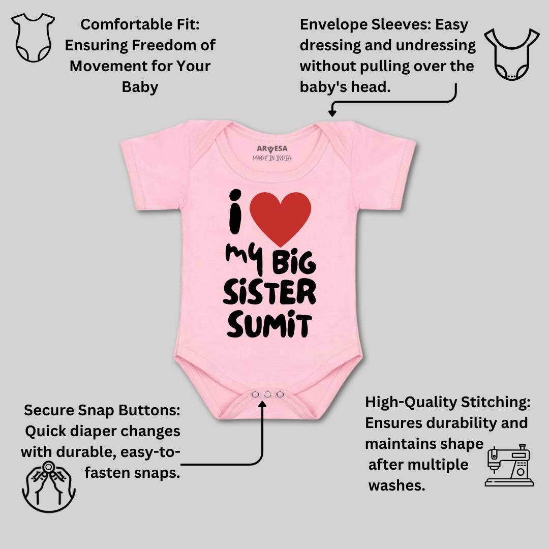 Arvesa I love My Big Sister Baby Boy & Girl Dress