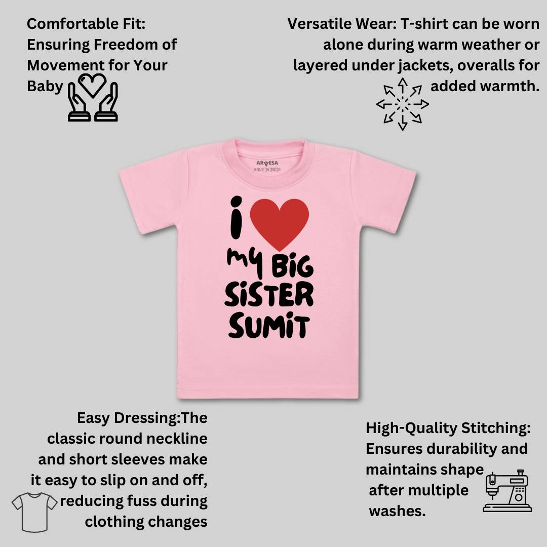 Arvesa I love My Big Sister Baby Boy & Girl Dress
