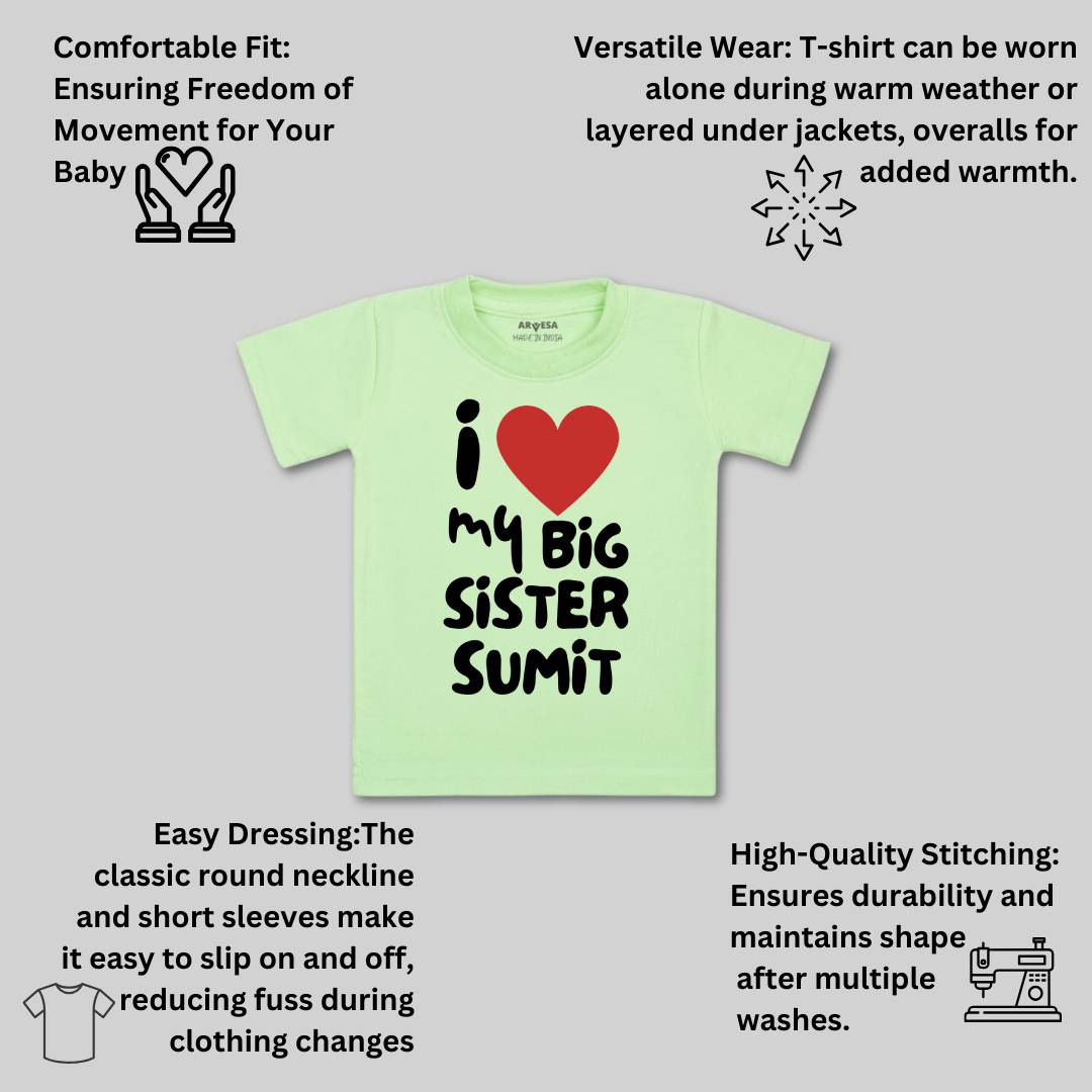 Arvesa I love My Big Sister Baby Boy & Girl Dress