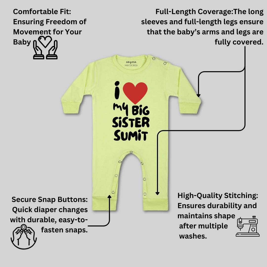Arvesa I love My Big Sister Baby Boy & Girl Dress