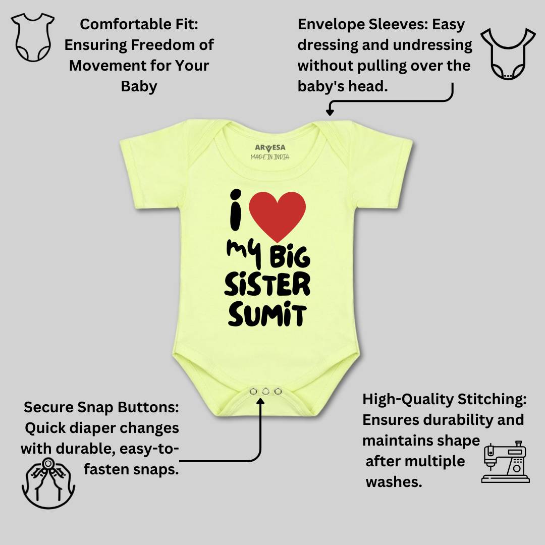 Arvesa I love My Big Sister Baby Boy & Girl Dress