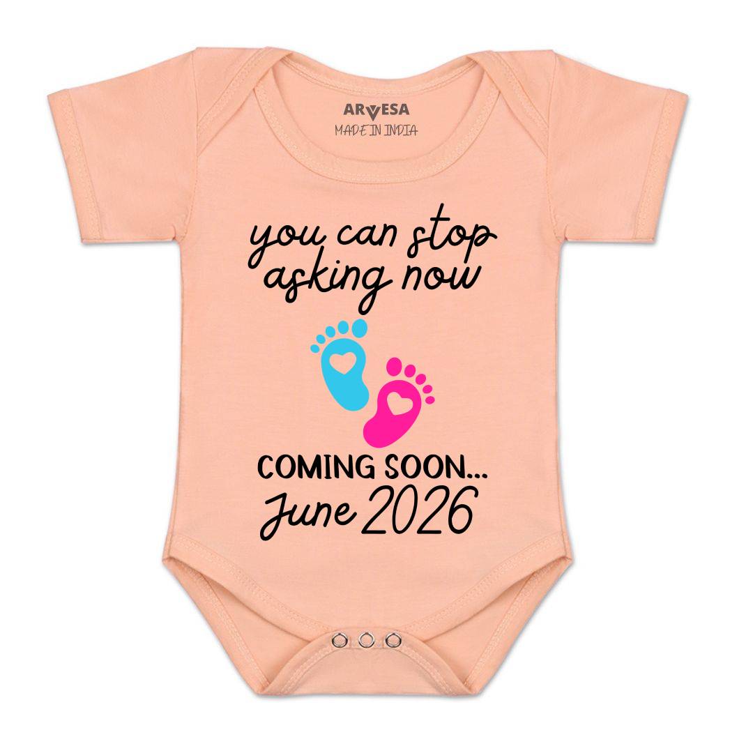Arvesa You Can Stop Asking Now Coming Soon Baby Boy & Girl Dress