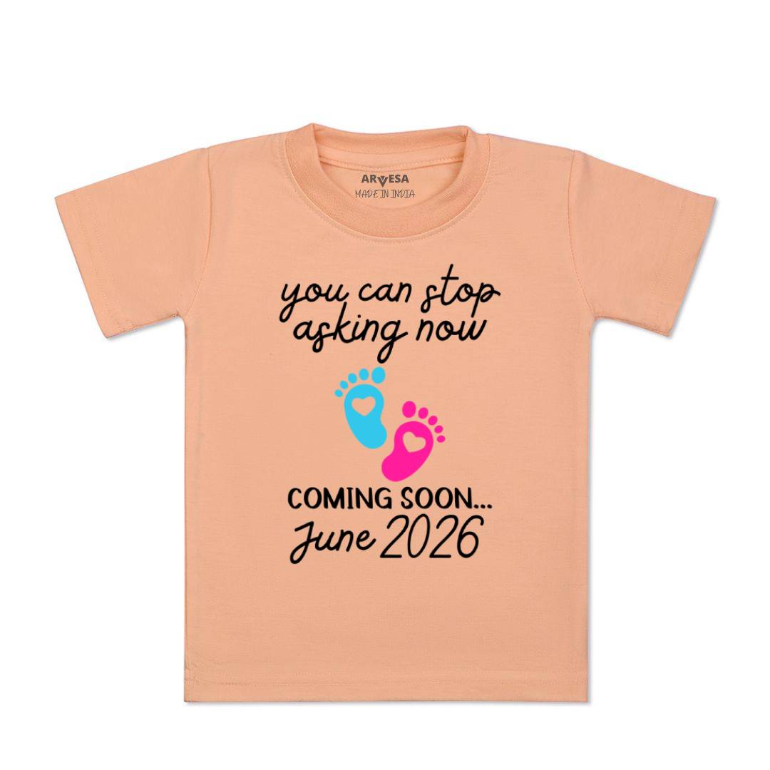 Arvesa You Can Stop Asking Now Coming Soon Baby Boy & Girl Dress