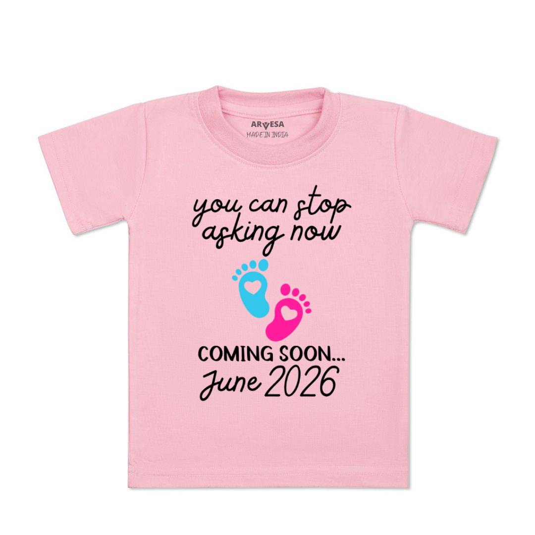 Arvesa You Can Stop Asking Now Coming Soon Baby Boy & Girl Dress