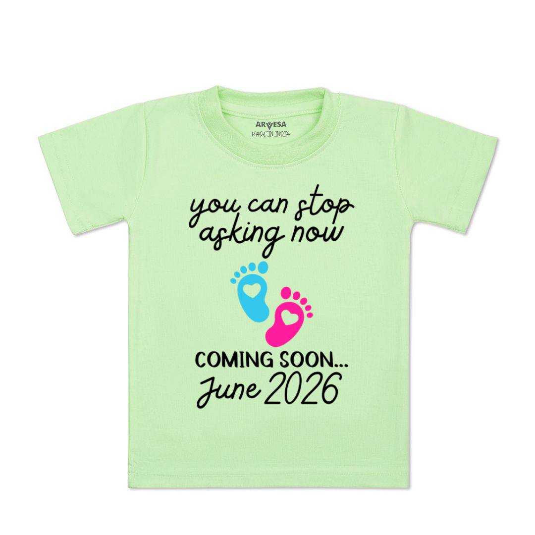 Arvesa You Can Stop Asking Now Coming Soon Baby Boy & Girl Dress
