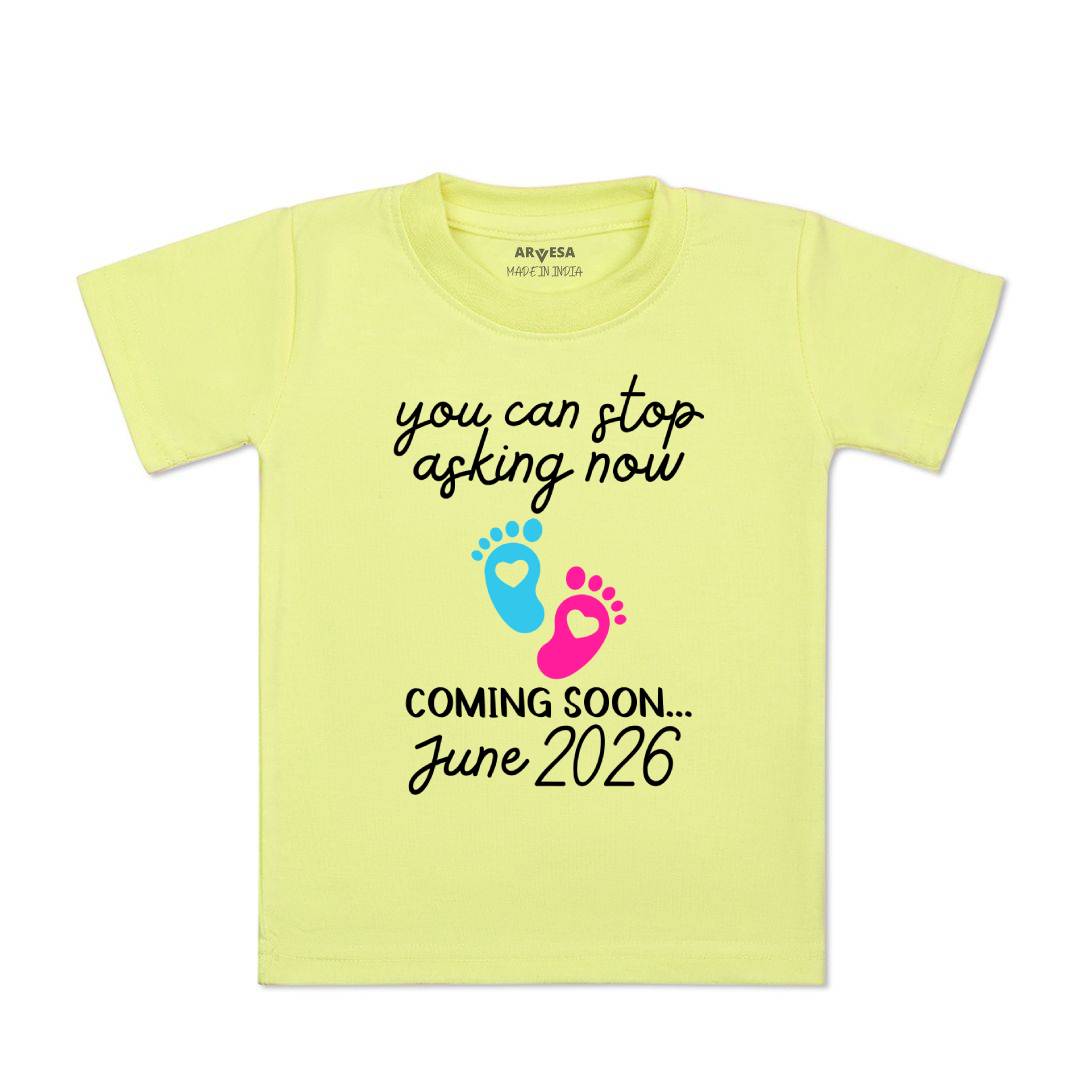 Arvesa You Can Stop Asking Now Coming Soon Baby Boy & Girl Dress