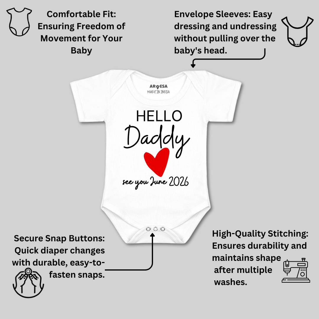 Arvesa Hello Daddy Baby Boy & Girl Dress