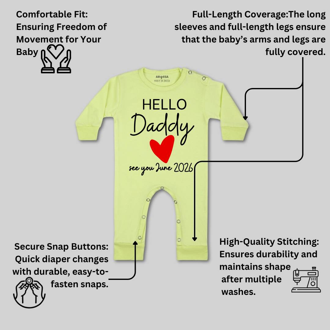 Arvesa Hello Daddy Baby Boy & Girl Dress