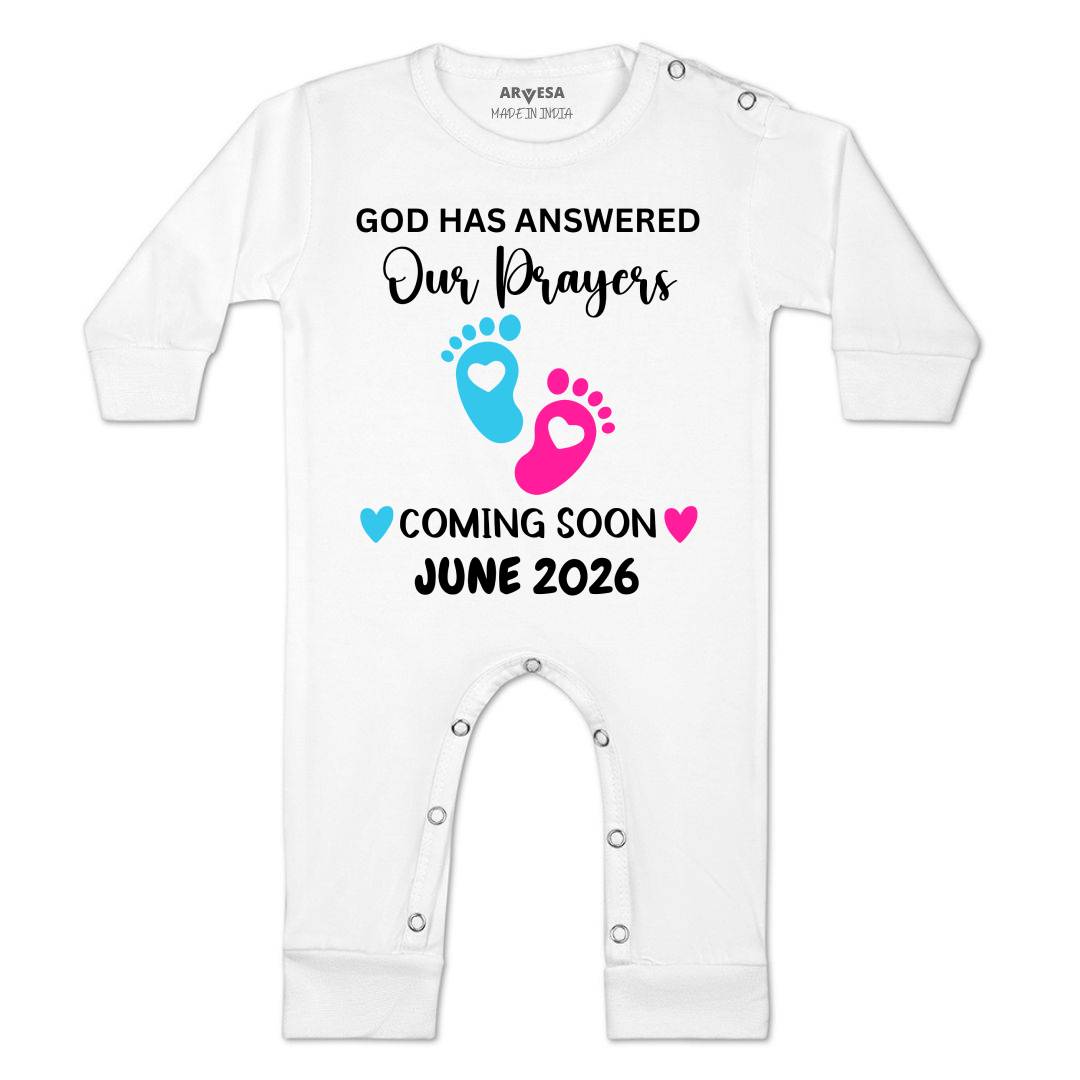 Arvesa God Has Answered Our Prayer Coming Soon Baby Boy & Girl Dress