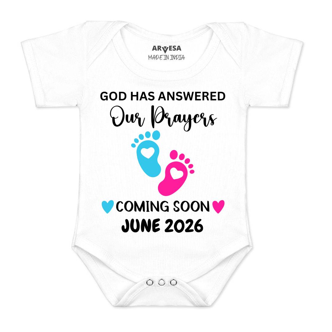 Arvesa God Has Answered Our Prayer Coming Soon Baby Boy & Girl Dress