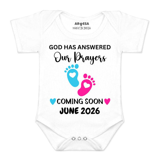 Arvesa God Has Answered Our Prayer Coming Soon Baby Boy & Girl Dress