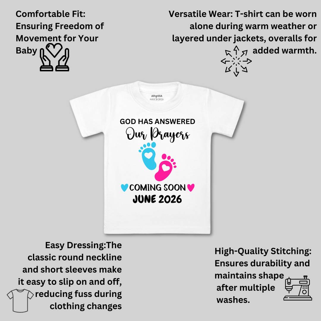 Arvesa God Has Answered Our Prayer Coming Soon Baby Boy & Girl Dress