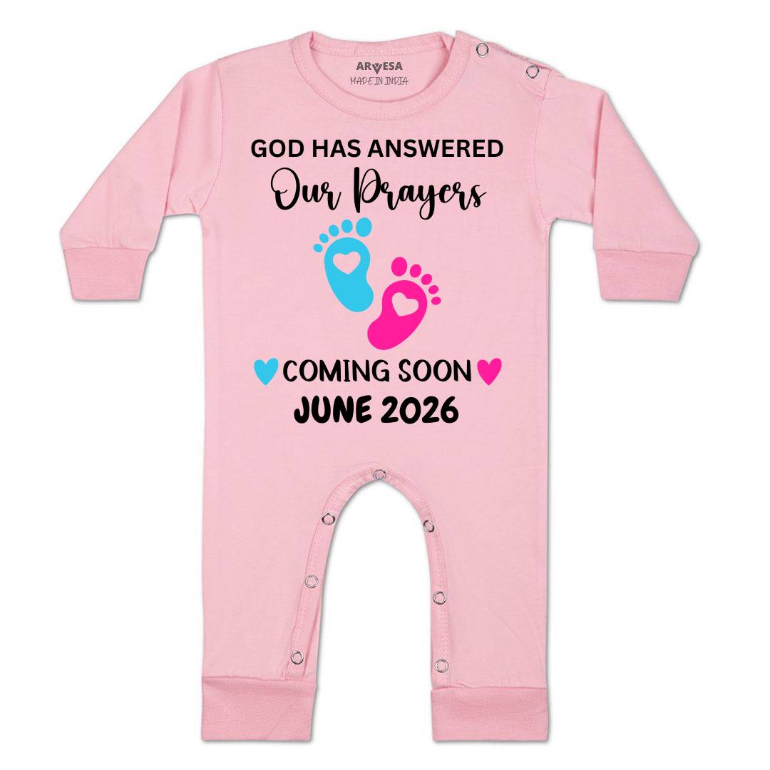 Arvesa God Has Answered Our Prayer Coming Soon Baby Boy & Girl Dress
