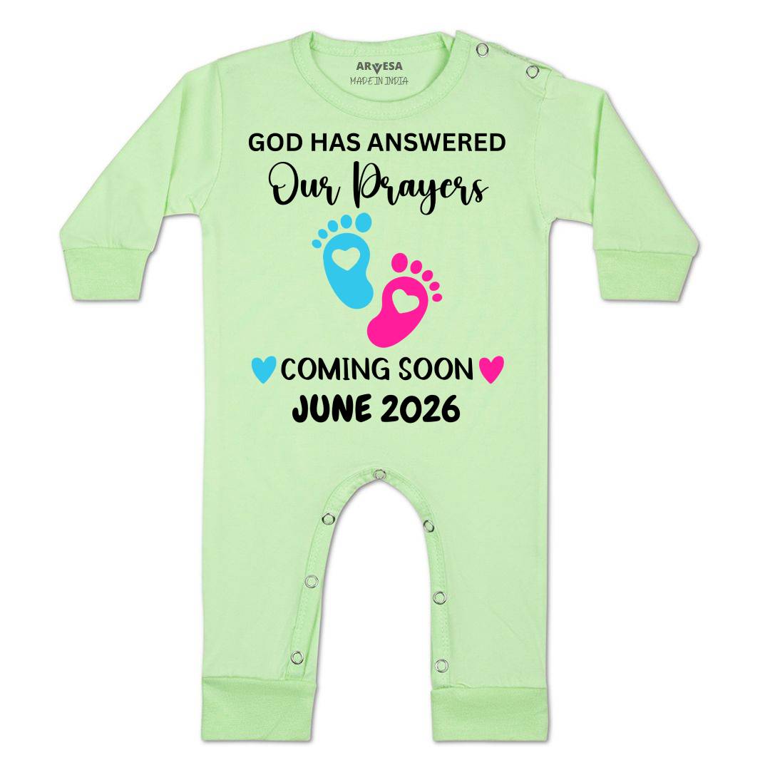 Arvesa God Has Answered Our Prayer Coming Soon Baby Boy & Girl Dress