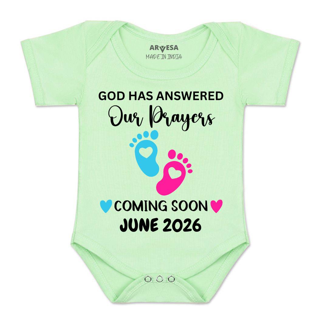 Arvesa God Has Answered Our Prayer Coming Soon Baby Boy & Girl Dress
