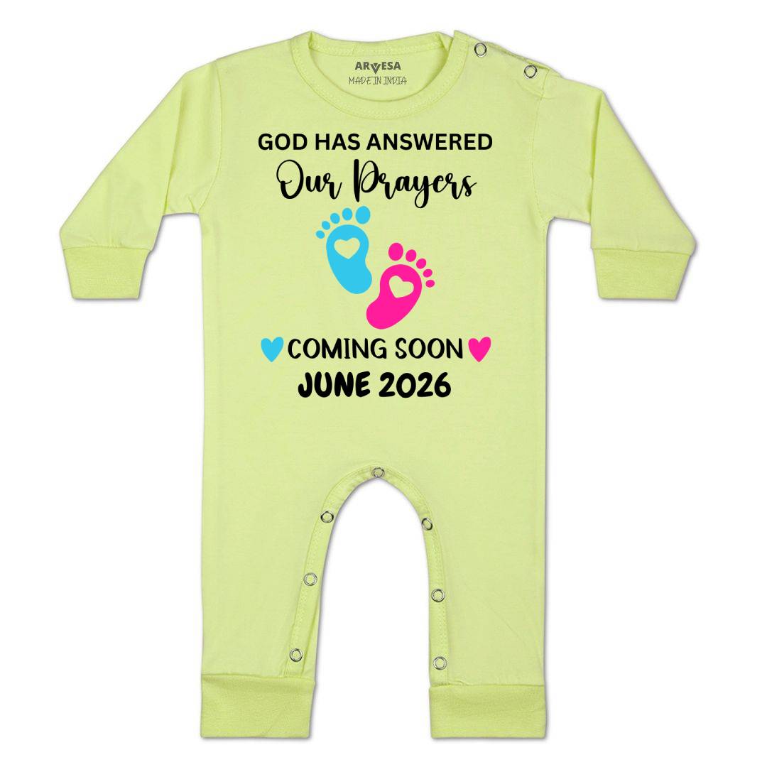 Arvesa God Has Answered Our Prayer Coming Soon Baby Boy & Girl Dress