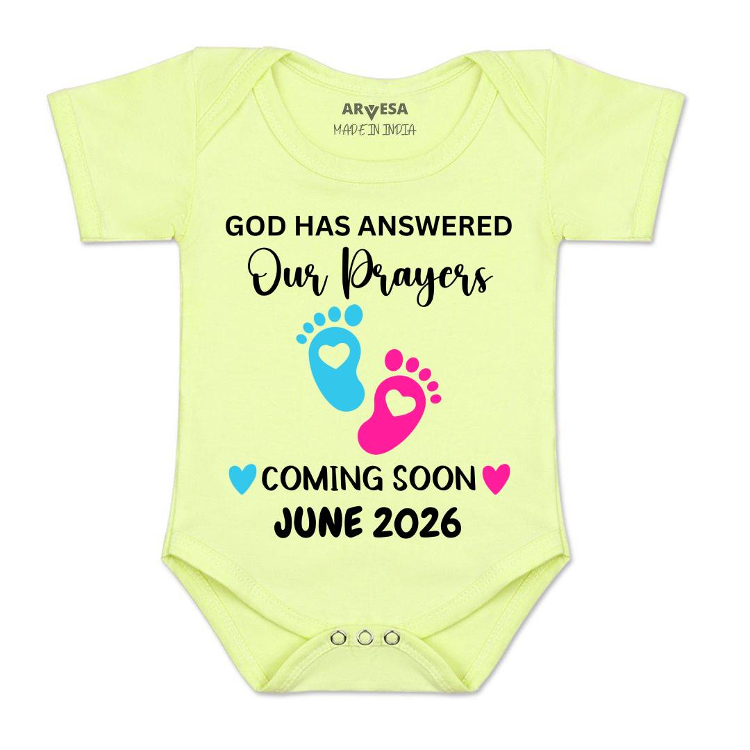 Arvesa God Has Answered Our Prayer Coming Soon Baby Boy & Girl Dress