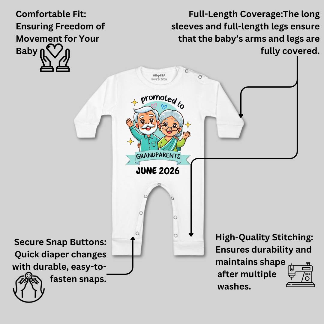 Arvesa Promoted To Grandparents Baby Boy & Girl Dress