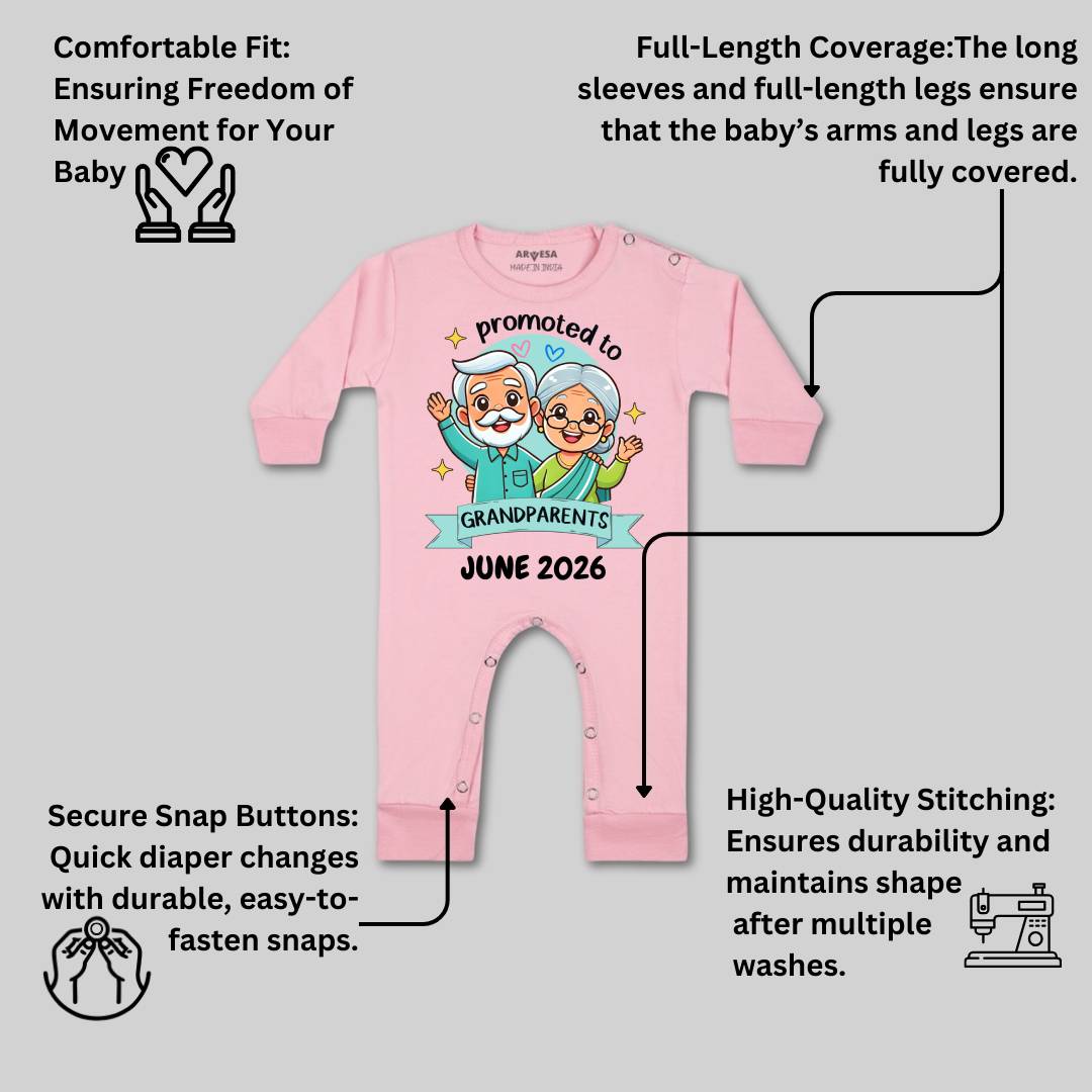 Arvesa Promoted To Grandparents Baby Boy & Girl Dress