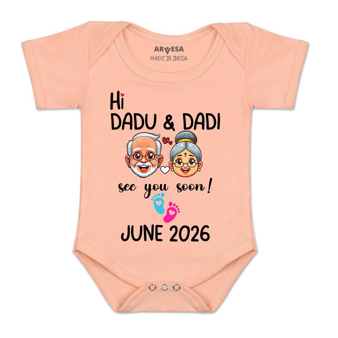 Arvesa Hi Dadu & Dadi See You Soon Baby Boy & Girl Dress
