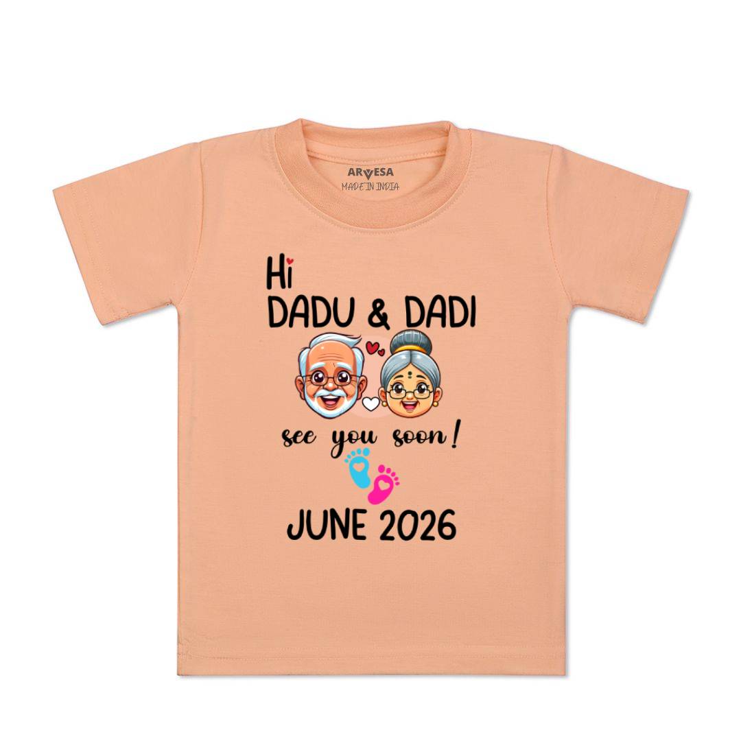 Arvesa Hi Dadu & Dadi See You Soon Baby Boy & Girl Dress